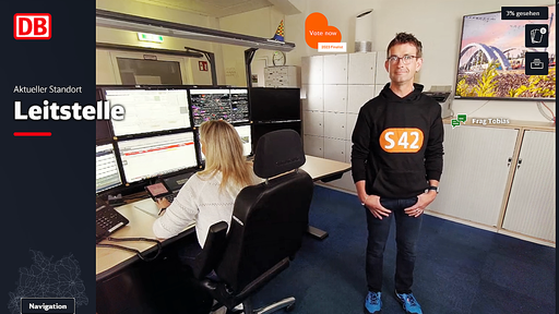 VR-Erlebniswelt „Bahn360“ In der virtuellen Leitstelle können Sie unsere Mitarbeitenden und ihre Aufgaben kennenlernen.