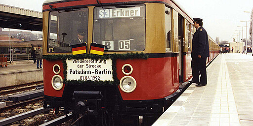 Die Wiedereröffnung S-Bahn Strecke Potsdam-Berlin 1992