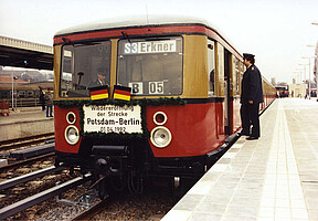 Wiedereröffnung der S-Bahn-Strecke von Potsdam nach Berlin-Erkner am 01.04.1992