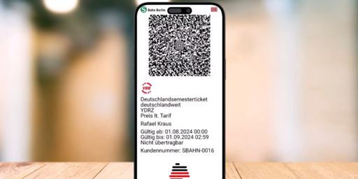 Das Deutschlandsemesterticket als Handyticket