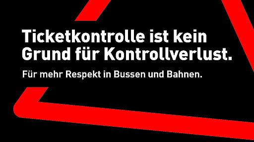 Mit dem Slogan „Ticketkontrolle ist kein Grund für Kontrollverlust” rufen DB, Bundesverkehrsministerium und VDV gemeinsam zu mehr Respekt gegenüber dem Bahnpersonal auf.