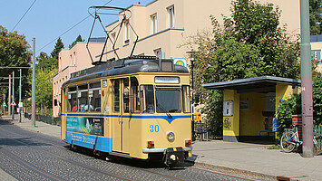 Die zuvor im Regelbetrieb eingesetzten historischen Wagen werden nur noch an wenigen Tagen im Jahr für Sonderfahrten genutzt.