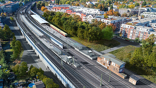Baustart Köpenick Der Bahnhof Köpenick nach dem Umbau - Visualisierung