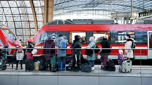 Ankunft von Geflüchteten aus der Ukraine in Berlin.