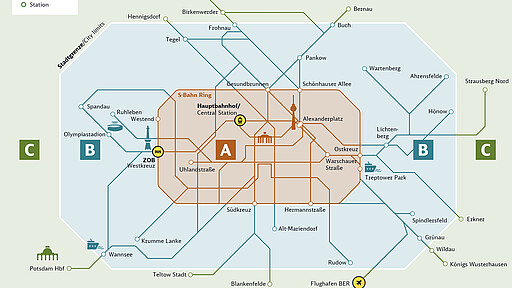 Tarifbereichs-Karte Tarifbereichs-Karte