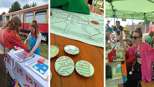 Workshops vor der Techno-S-Bahn Workshops vor der Techno-S-Bahn