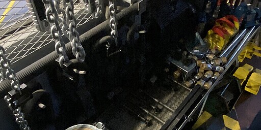 Werk Wannsee Blick in den Hilfsgerätezug