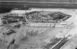 Bau des Terminals im Jahr 1971