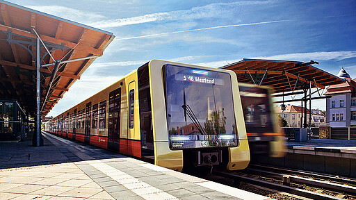 Bildmontage neue Züge der S-Bahn Berlin