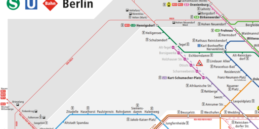 S- und U-Bahnnetz: Tarifbereich ABC, Herausgeber BVG/S-Bahn/VBB (Stand 15.12.2024)
