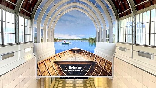 Bahnhof Erkner Blick über den See am Bahnhofseingang in Erkner