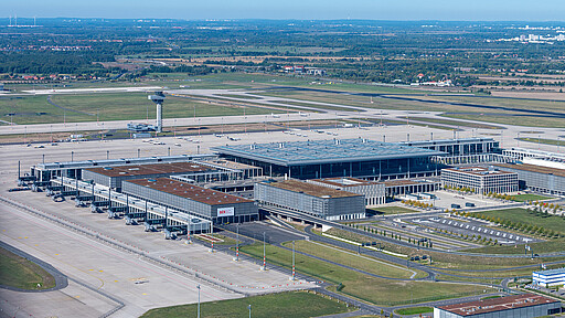 Aus der Vogelperspektive Luftbild vom BER vom 22.9.2019