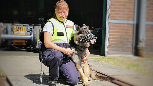 Hundetraining Bianca Nickel mit Schäferhündin Gina