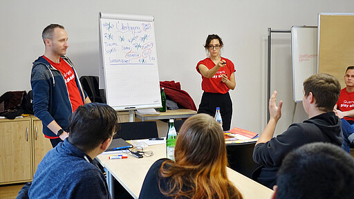 Workshop Die Auszubildenden bereiteten sich in einem Workshop auf den Einsatz vor.