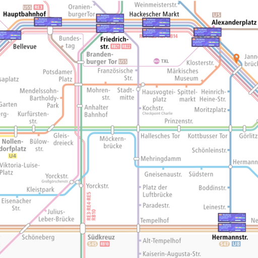 We are currently testing the "Lightgate" system at Alexanderplatz, Hackescher Markt, Friedrichstraße, Hermannstraße, Bellevue and Hauptbahnhof stations.