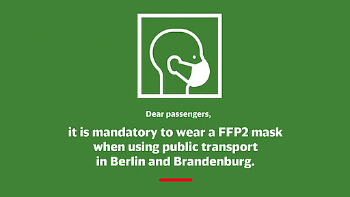 At present: Passengers in Berlin and Brandenburg must wear an FFP2 mask on public transport.