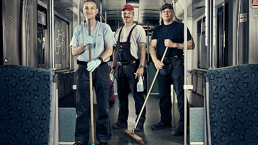 A clean solution: thorough interior cleaning of the S-Bahn trains