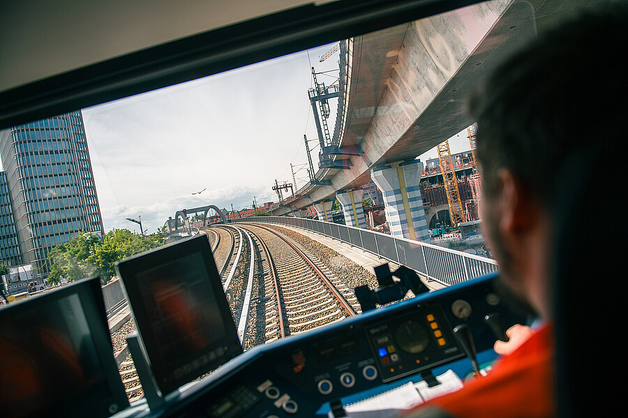 Blick aus dem Führerstand Blick aus dem Führerstand