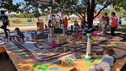 Potsdamer Umweltfest Die große Spiel-S-Bahn darf beim Umweltfest natürlich nicht fehlen, hier eine Aufnahme von 2024.