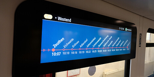 Die neue S-Bahn: Seitendisplay / Fahrgastinformation