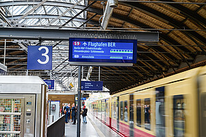 Digitaler Auslastungsanzeiger Wie voll die Züge sind, sehen Sie jetzt schon vor Eintreffen der S-Bahnen.