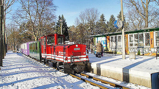 Rundfahrten durch die winterliche Wuhlheide