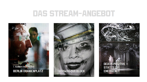 Blick auf das Streaming-Angebot Screenshot des Streaming-Angebots des Maxim Gorki Theater