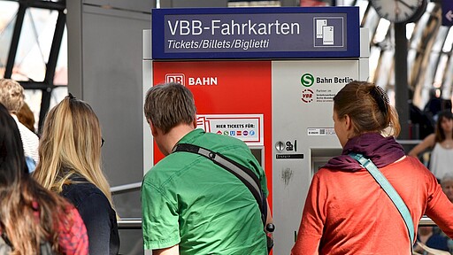 S-Bahn ticket machine on the platform