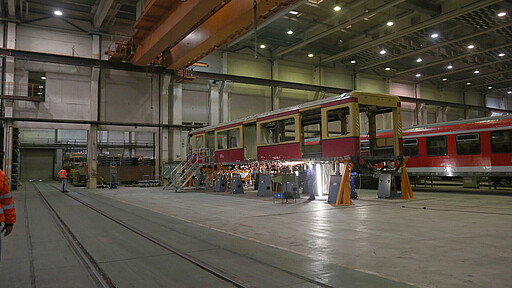 Projekt Langlebigkeit Übersicht der Werkshalle