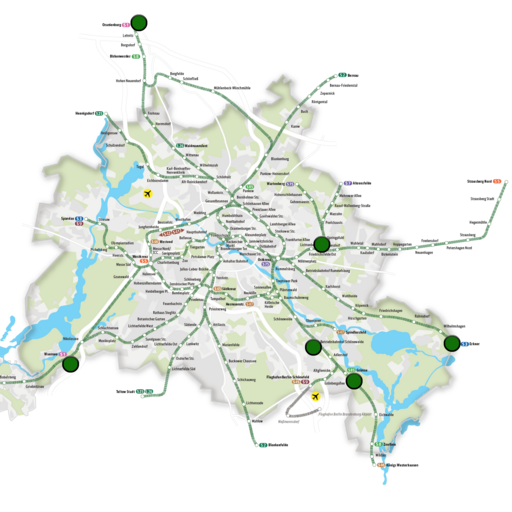 Maintenance Depots A map with locations of the Maintenance Depots