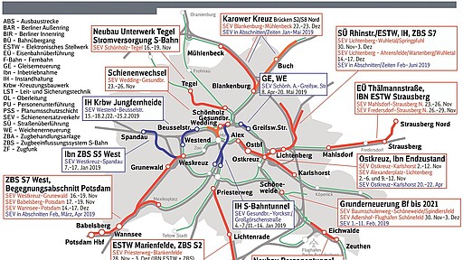Bauschwerpunkte Die wichtigsten Bauprojekte im S-Bahn-Netz Herbst/Winter 2018 mit Vorschau auf das Frühjahr 2019