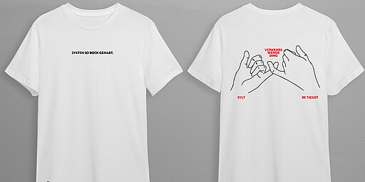 Vorder- und Rückseite der T-Shirts zur 9-Euro-Ticket-Aktion Vorder- und Rückseite der T-Shirts zur 9-Euro-Ticket-Aktion
