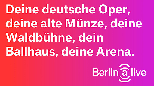 Berlin a live Banner der Online-Plattform