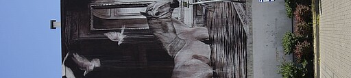 Das Mural des südafrikanischen Künstlers Ricky Lee Gordon steht für Hoffnung und möchte mit dem Pferd den Widerstand der Natur gegenüber der Zerstörung ausdrücken.