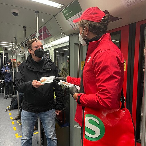 Promotion S3 2021 Ein Gutschein als kleines Dankeschön für die Fahrgäste der S3