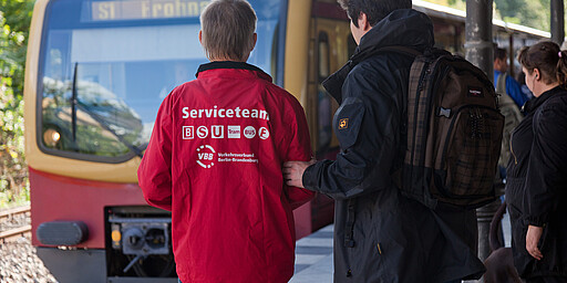 VBB Begleitservice am Bahnsteig