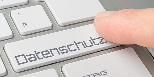 Tastatur mit beschrifteter Datenschutz-Taste