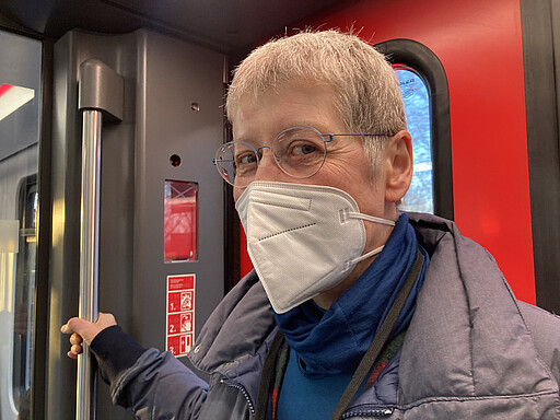 Verkehrserhebung Andrea Hessel in der S-Bahn