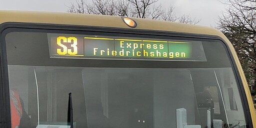 S3 Express ab Friedrichshagen Zusätzliche Fahrten ab Friedrichshagen