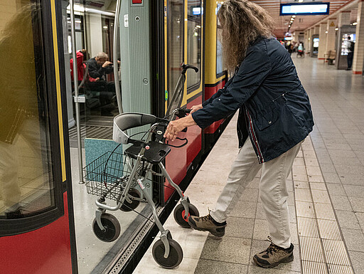 Ohne Zeitdruck und Gedränge Barbara Probst erhofft sich durch das Training mehr Sicherheit.