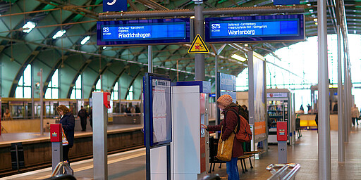 Bahnsteigszene auf dem Ostbahnhof