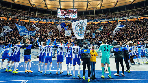Hertha dankt der Ostkurve Die Mannschaft hat sich berappelt.