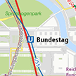Section of the topographic map in the route map