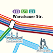 Section of the tourist map in the route map